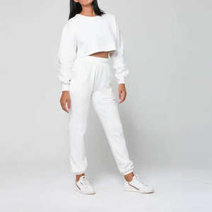 Ensemble de survêtement vintage pour femmes, respirant, coupe-vent, léger, confortable, hauts courts et pantalons de jogging pour femmes, fabrication OEM 2026 - Product Image 5