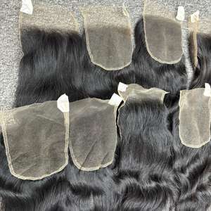 Vague naturelle en HD dentelle fermeture 4x4 cheveux, Extensions de cheveux bruts en gros, à partir de cheveux humains bruts - Product Image 5