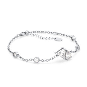 REYES Bracelet chaîne en diamant de laboratoire de haute qualité 2.2 carats en or blanc 14 carats 18 carats plaqué rhodium cadeau de mariage bijoux fins - Product Image 2