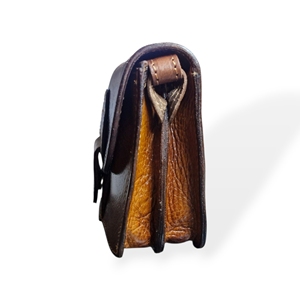 Vintage Genuine Leather Bohemian Women's <b>Summer</b> <b>Crossbody</b> <b>Bag</b> Brown Flap Purse Single Strap with Buckle Closure Daily Use - Product Image 2