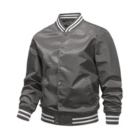 Blouson Bomber Homme Hiver Grande Taille Personnalisable Écologique Style Universitaire Broderie Logos Couleurs Réversibles Coupe-Vent