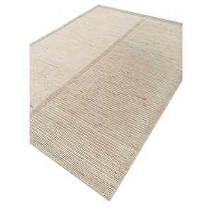 Contour Ivory Handmade Wool <b>Rugs</b> Striped Hwl-334 Rectangular for Living Room Hallway Decor Room <b>Bedside</b> <b>Rug</b> Loom Technique - Product Image 2
