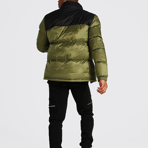 Manteau d'hiver à bulles épaisses pour hommes Veste matelassée à col montant et fermeture éclair de style décontracté pour hommes - Product Image 2