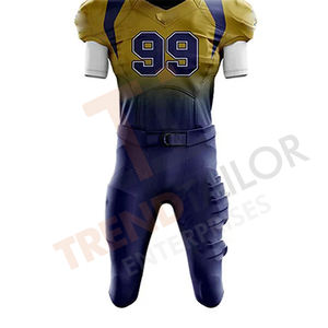Maillots de football américain personnalisés en gros et uniformes pour adultes avec twill de tackle - Product Image 4