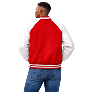 Veste universitaire en laine et cuir Kappa Alpha Psi, rouge et crème - Veste de fraternité premium grecque - Product Image 2