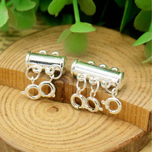 Set di Chiusure a Strati per Collane in Argento Sterling e Oro 14K, con Perle Rettangolari da 3mm e Componenti per Creazione Gioielli in Rame - Product Image 3