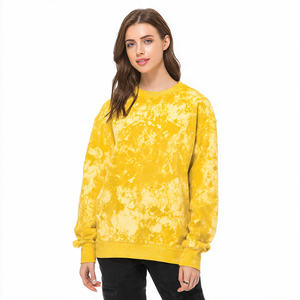 Drop Shoulder Washed <b>Tie</b> <b>Dye</b> <b>Sweatshirts</b> Women's 400 GSM Acid Wash <b>Sweatshirt</b> Ladies Winter Street Washed Baggy <b>Sweatshirt</b> Women - Product Image 3