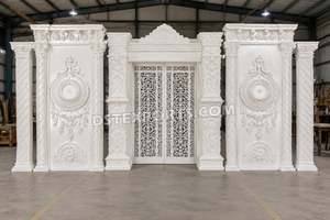 Escenario de Fibra con Tema Romano Blanco para Bodas, al Mejor Precio, Marco de Boda Victoriano, Decoración de Boda Inglesa, Panel de Fibra para Escenario, Estilo Atlanta - Product Image 2