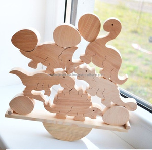 Regalo de Navidad para baby shower, rompecabezas de animales del bosque de madera, adornos de dinosaurios, juguetes para adultos y niños - Product Image 1