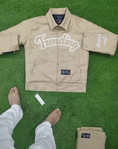 OEM Custom Men's High Quality Hooded Stand Collar <b>Fleece</b> Winter Cotton Polyester Zipper <b>Jacket</b> for Work - Product Image 5