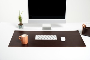 Elegant Luxury Genuine Leather <b>Desk</b> Mat Office Table <b>Pad</b> Smell Proof Heavy Duty Premium Durable <b>Writing</b> Surface Protective - Product Image 6