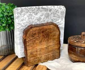 Servilletero de madera de granja para mesa | Dispensador de pañuelos de madera antiguo Mesa Cocina Baño Restaurante Bar Cóctel - Product Image 4