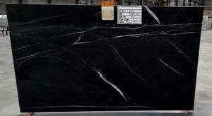 Carreau de dalle de marbre noir de Carrare pierre naturelle polie pour la conception de villa d'intérieur pour la décoration intérieure de salle de bain de mur de plancher - Product Image 2