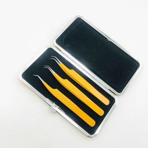 Pinzas de pestañas de arcoíris antiestáticas de acero inoxidable de primera calidad, herramientas profesionales de extensión de pestañas con logotipo personalizado - Product Image 1