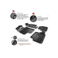 Tapis de sol 3D noir pour Opel Corsa D 2006-2014, taille unique, entièrement compatible, fabriqué en Turquie