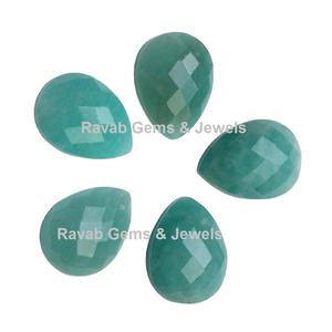 Alta calidad 12x16mm amazonita Natural forma de pera facetado Briolette piedras preciosas fabricación de joyas calibrado tamaño piedra fabricante - Product Image 3