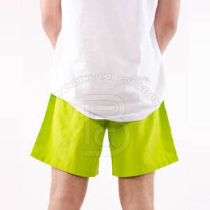 Pantalones cortos de gimnasio de verano con logotipo personalizado, de secado rápido, sueltos, de nailon elástico, de estilo informal para uso en el gimnasio, de cintura media y de lona de talla grande - Product Image 4