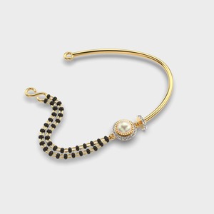 Pulsera Mangal Sutra Kada de Estilo Vintage para Mujer, Diamantes Cultivados en Laboratorio, Certificados por IGI, Oro Amarillo/Blanco/Rosa de 9 Quilates - Product Image 6