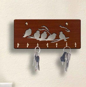 Classic Wooden <b>Key</b> Holder for Wall Entryway Mail and <b>Key</b> Holder <b>Key</b> Hanger With Shelf <b>Key</b> Hook for Wall House <b>Key</b> Ring Holder - Product Image 4