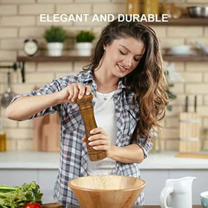 Outil d'herbes et d'épices en bois de qualité supérieure salière et poivrière ustensiles de cuisine accessoires d'hôtel bois naturel fait ensemble de 2 - Product Image 6