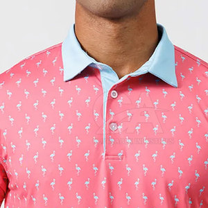 T-shirts polo de golf pour hommes de haute qualité en coton tissu respirant T-Shirt polo de golf en coton personnalisé pour hommes vente en gros - Product Image 5