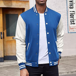 Chaqueta universitaria de gran tamaño para hombre 2025, Jersey informal, Mangas de cuero completas, soporte a prueba de viento, letras personalizadas para escuela secundaria - Product Image 6