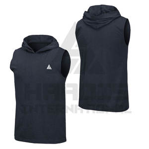 Wholesale Best Supplier Casual Wear <b>Sleeveless</b> <b>Men</b> Gym <b>Hoodie</b> 2026 Latest Design Plain <b>Men</b> Gym <b>Hoodie</b> - Product Image 1