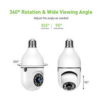 Caméra de sécurité domestique intérieure 1MP |   360 °   Caméra de surveillance panoramique WiFi PTZ avec vision nocturne