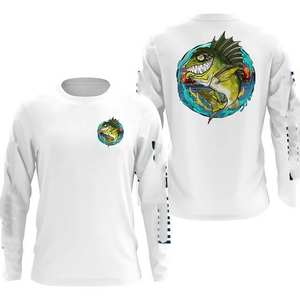 Camiseta de Pesca con Capucha de Fibra de Bambú con Logotipo Personalizado, Protección Solar UPF50+, Secado Rápido, Suave, de Alto Rendimiento, para Pesca y Fitness - Product Image 2