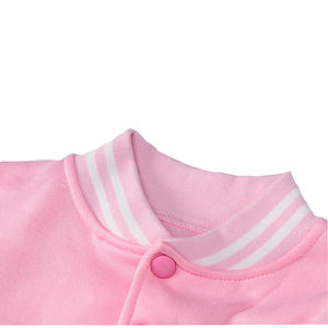 Vente chaude nouvelle veste d'université de course pour les femmes Streetwear Pu recadrée couleur bloquant la veste en jean en cuir femmes - Product Image 3