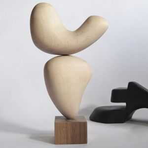Sculpture de table en bois ethnique pour décoration culturelle, artisanat traditionnel, centre de table, décoration intérieure, salon - Product Image 3