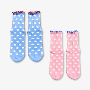 Chaussettes Pilates à pois personnalisées pour femmes en usine du Vietnam avec semelle antidérapante à volants mignons pour Yoga Barre Reformer Sports - Product Image 3