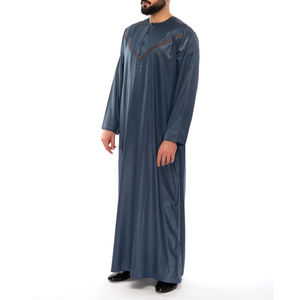 Vestido ético musulmán tradicional Qatar oración hombre Thobe colores brillantes para islámico personalizado fabricado Daffah hombres Thobe / Thawb - Product Image 5