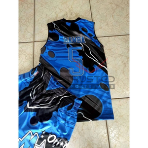 ชุดยูนิฟอร์มบาสเก็ตบอลแบบสปอร์ตแห้งเร็วระบายอากาศได้ดี ดีไซน์ล่าสุดปี 2025  ขนาดใหญ่พิเศษ คุณภาพพรีเมียม พร้อมสกรีนโลโก้ของคุณเอง - Product Image 6