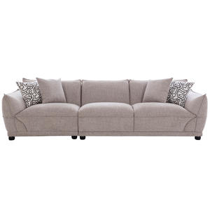 Elegant Premium Modern Upholstered Fabric 4 Seater <b>Sofa</b> with Generous <b>Cushions</b> Timeless Comfort for Stylish Interiors for Sale - Product Image 3