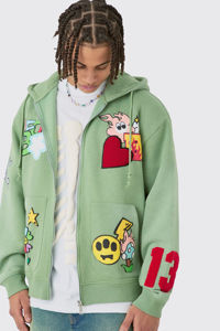 Sweat à capuche pour homme avec logo personnalisé, nouveau style tendance avec broderie en chenille, 100% coton, sweat à capuche brodé pour homme d'hiver - Product Image 6