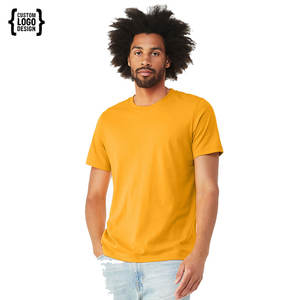 Camiseta de cuello redondo de algodón puro con la base de los hombres y las mujeres de color sólido de moda Top logo impresión camiseta - Product Image 4