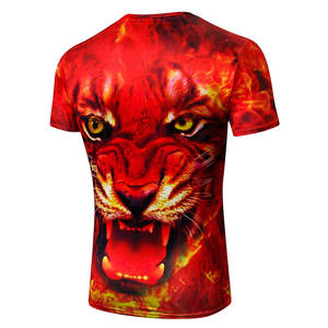 Sublimación espacios en blanco hombres poliéster personalizado camiseta China venta al por mayor Stock - Product Image 5