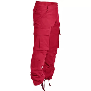 Vente en gros 2025 Pantalon cargo utilitaire de haute qualité pour hommes 100% coton Taille moyenne plusieurs poches Style décontracté Hip Hop Streetwear OEM - Product Image 1
