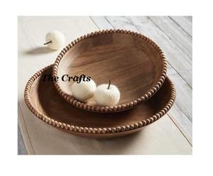 Bol de service en bois et en aluminium pour les collations aux fruits et le chocolat Bol décoratif de qualité supérieure - Product Image 4