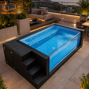<span class=keywords><strong>Piscine</strong></span> Familiale <span class=keywords><strong>de</strong></span> Luxe Personnalisée, Jacuzzi Extérieur Type Conteneur WPC, Nage à Contre-Courant, <span class=keywords><strong>Piscine</strong></span> en Fibre <span class=keywords><strong>de</strong></span> Verre Hors Sol, <span class=keywords><strong>Piscine</strong></span> en Acrylique Transparent - Product Image 6