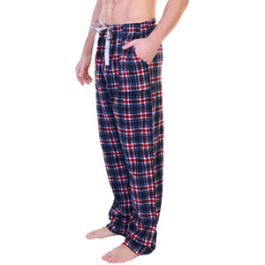 Pantalon en flanelle pour homme, prix direct d'usine, pantalon de pyjama à séchage rapide, vêtements de nuit, taille à cordon, pyjama et pantalon en flanelle pour homme - Product Image 1