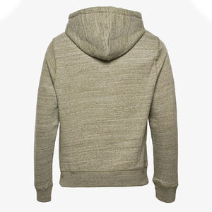 Sweat à capuche zippé décontracté pour homme pour l'hiver |   Sweat-shirt à capuche en coton 100% léger, tricoté, avec cordon de serrage et logo personnalisé - Product Image 2