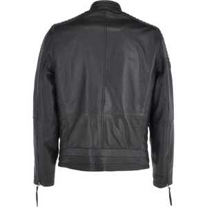 Chaqueta de Cuero para Hombre, Estilo Clásico de Motociclista - Product Image 6