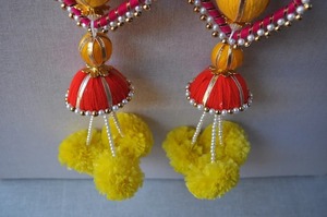 Lot de 2 Tentures Temple Décor Hindou Puja Cadeau Henné Fête Bollywood Fête Fleur Artificielle Diwali Décor Extérieur Tentures - Product Image 3