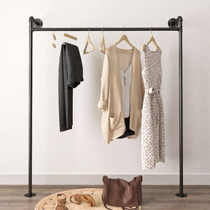 Water-Pipe Carbon Steel Clothes Organizer Stand with 120x35x150cm Dimensions for <b>Wardrobe</b> & Clothing Store GQA68039 - Product Image 1