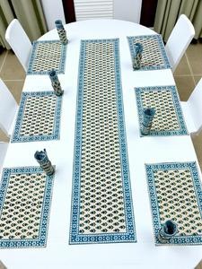 Camino de mesa con estampado de flores de alta calidad, tela de algodón, estampado de bloque manual para boda, comedor, cocina - Product Image 4