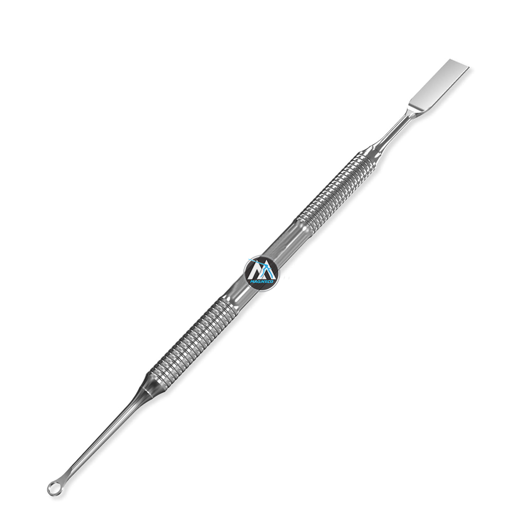 Professional Cuticle Pusher Tool With Ring Stainless Steel Manual Sharpening Ergonomic Grip For Manicure & Nail Care