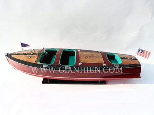 Gia Nhien Fabricant Approuvé Conception Personnalisée quantité minimale de commande Bas CHRIS CRAFT TRIPLE COCKPIT-PERLE BLANCHE PEINTE-BATEAU DE VITESSE EN BOIS - Product Image 5