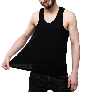 Camiseta sin mangas de gimnasio de talla grande con estampado personalizado para hombre de gran tamaño 100% algodón Stringer camisetas sin mangas para hombre con logotipo en todo el precio de venta - Product Image 5